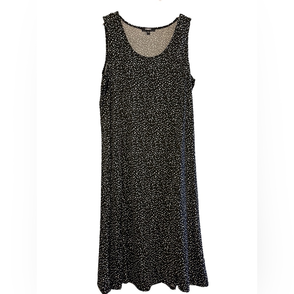 Elementz Black and White Polka Dot Sleeveless dress XL